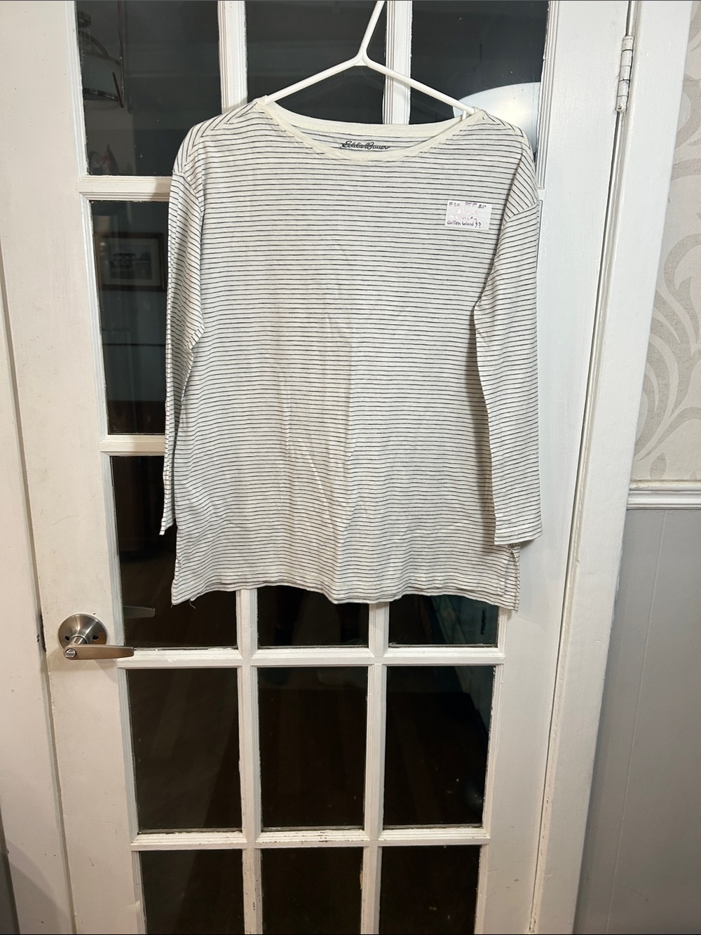 E24.    striped Long-Sleeve Top - Neutral Stripe